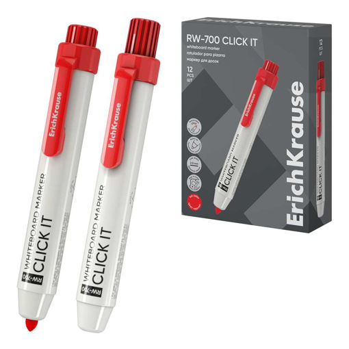 Picture of EK RETRACTABLE WHITEBOARD MARKER BULLET RED